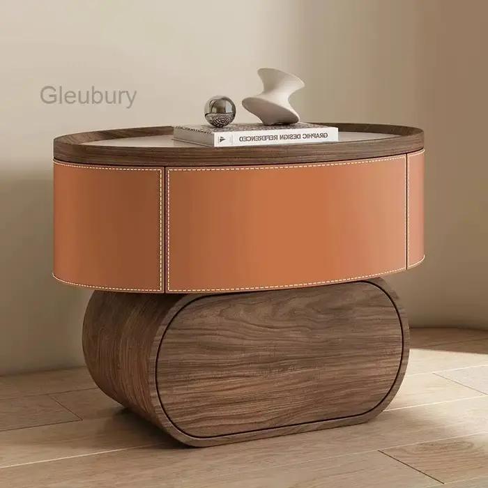 Tables de chevet modernes et créatives, style crème, avec rangement, tables de nuit tendance, esthét