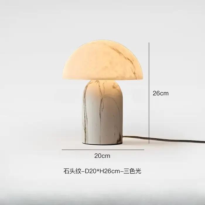 Lampe de table vintage en marbre style Wabi-Sabi, lampe de chevet haut de gamme, ambiance artistique