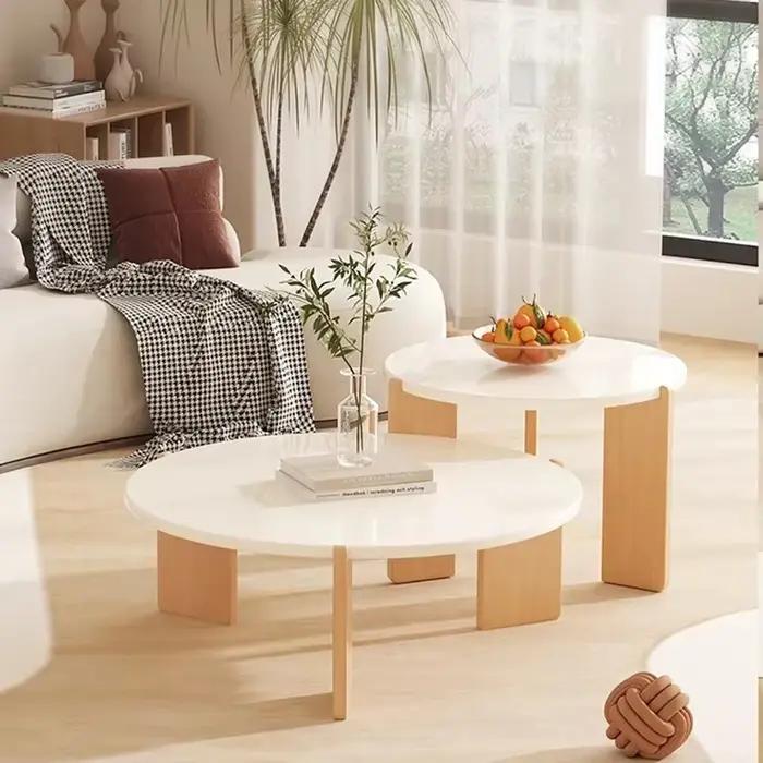 Tables basses en bois de luxe, accessoires de décoration, meubles de créateurs japonais, ensemble de