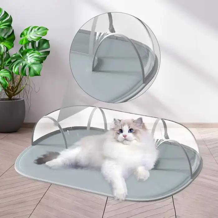 Lit rafraîchissant pour chat avec Tunnel, lit imperméable rempli d'eau, Tube de jeu confortable pour