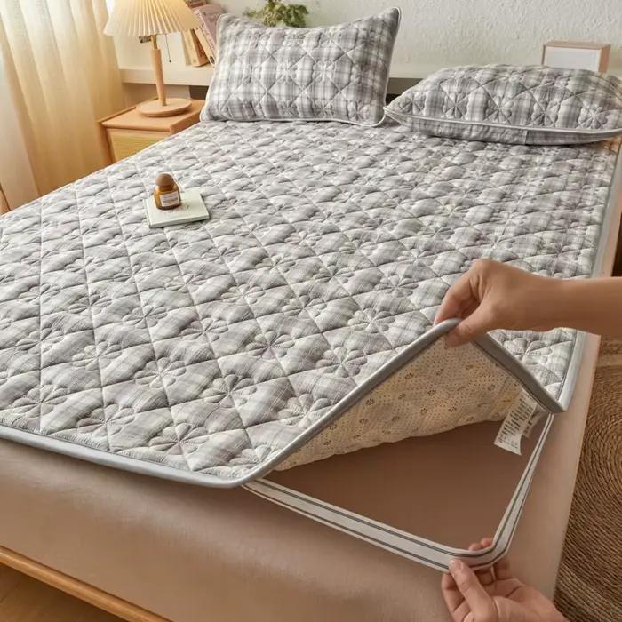 Housse de matelas Super confort - Souche supérieure 100 % coton, protection de matelas antibactérien