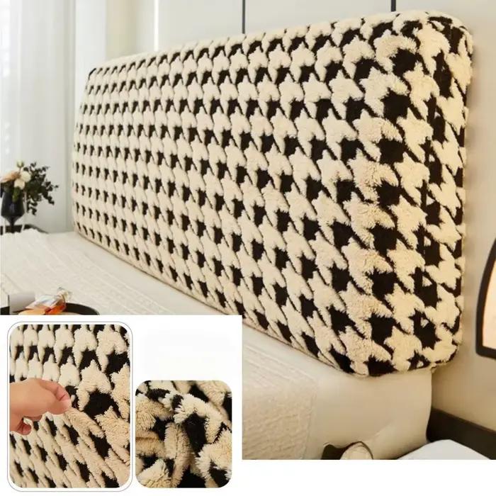 Housse de tête de lit élastique, 1 pièce, anti-poussière, motif de Texture, housse de chevet univers