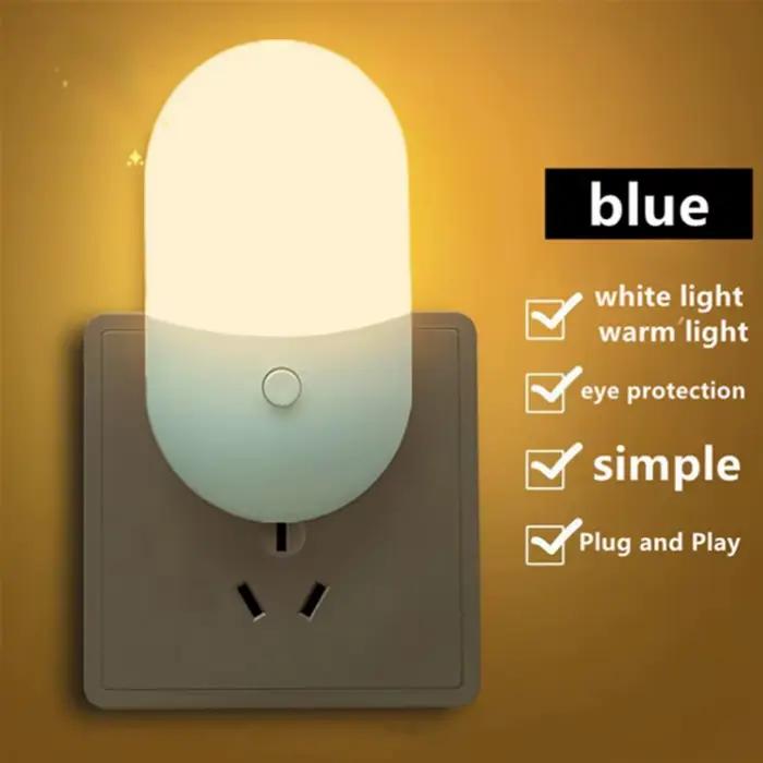 UooKzz lampe de chevet veilleuse EU US Plug LED veilleuse AC220V chambre lampe cadeau pour enfants m