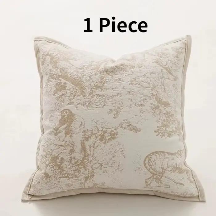 Couvre-lit esthétique beige crème, jacquard rétro texturé, élégant, doux et confortable, style bohèm