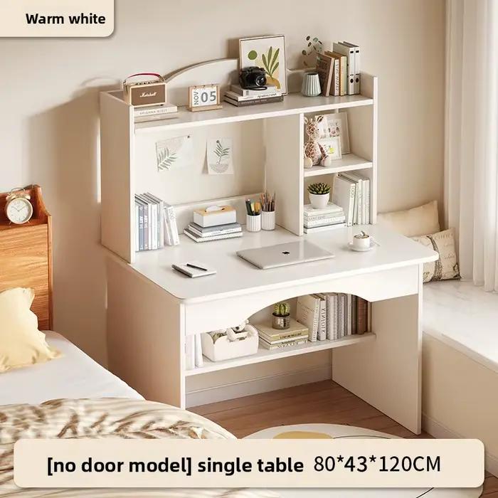 Bureau à domicile avec bibliothèque intégrée, table d'étude simple, commode de chambre, bureau d'ord