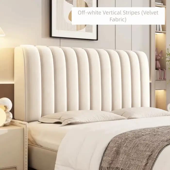 Housse de tête de lit en velours, design moderne, style simple, couleur unie, utilisable toute l'ann
