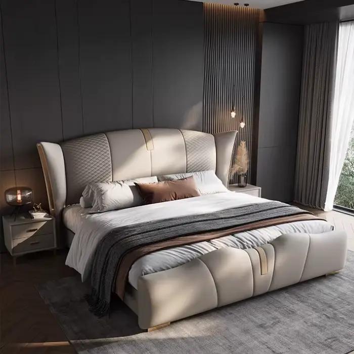 Chambres multifonctions lit moderne esthétique espace De rangement lit De luxe dormir Camas De Matri