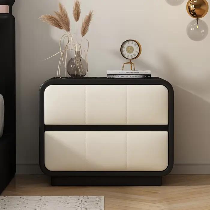 Armoire de chevet pour chambre d'enfant, Table de rangement autoportante en bois, petit organisateur