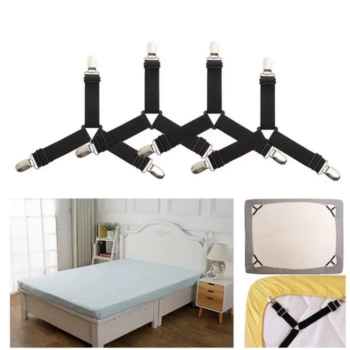 Attaches élastiques pour drap de lit, 4 pièces/lot, gadgets de support pour drap de lit, clip de cou
