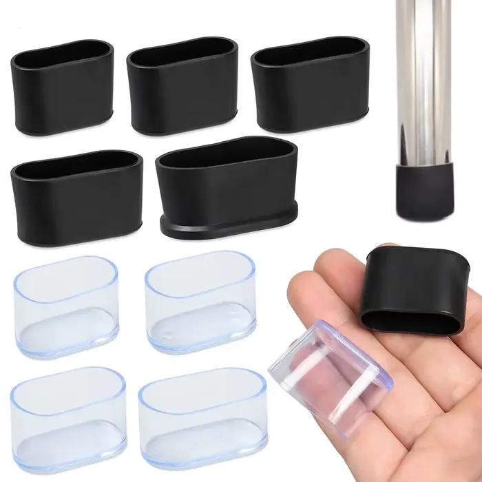 Embouts de pieds de chaise ovales coordonnants, coussinets de protection des pieds, abati eur de meu
