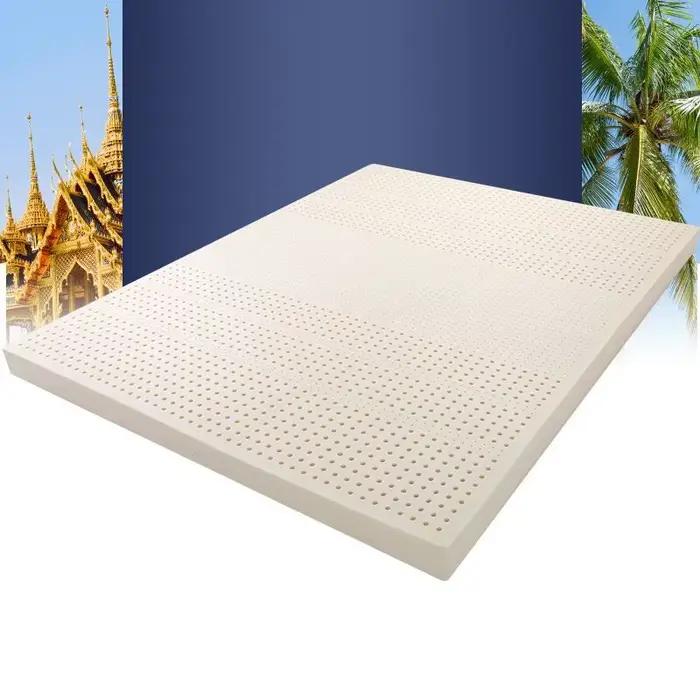 Matelas en latex 100% naturel haut de gamme, pliable, à récupération lente, avec housse en coton, pe