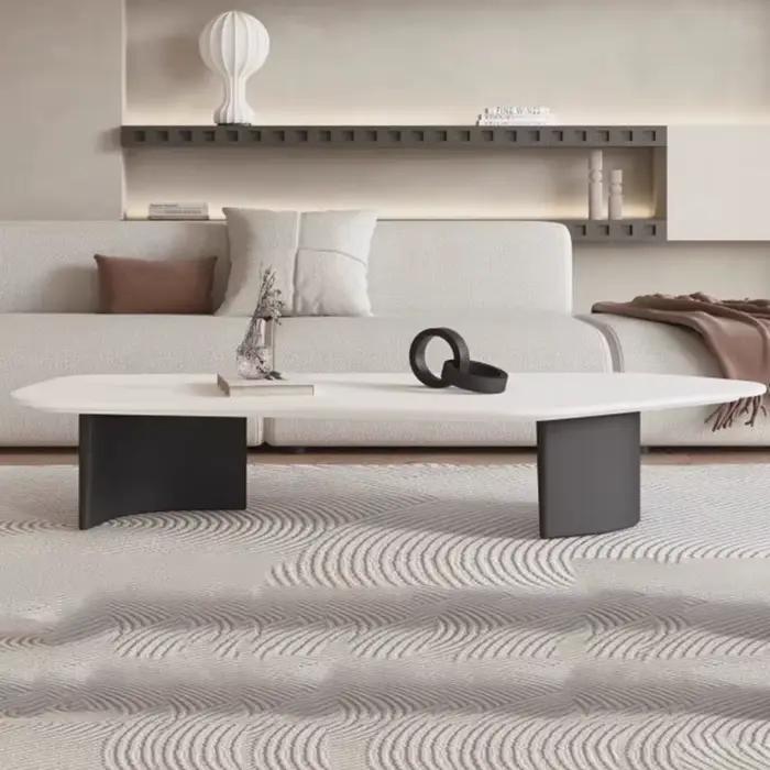 Table basse au Design moderne, basse et irrégulière, en marbre, nordique, pour hôtel, appartement, M