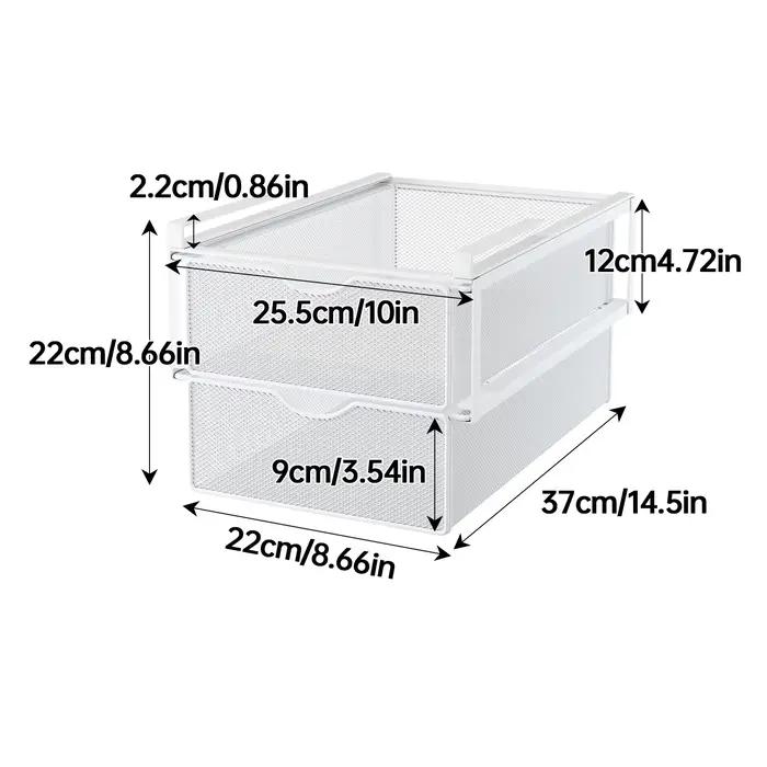 Organisateur de penderie double couche à tiroir coulissant pour sous-vêtements et vêtements, sans pe
