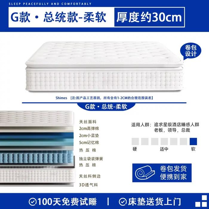 Matelas Double Confortables pour Chambre à Coucher, Matelas de Salon Minimalistes de Luxe, Matelas I
