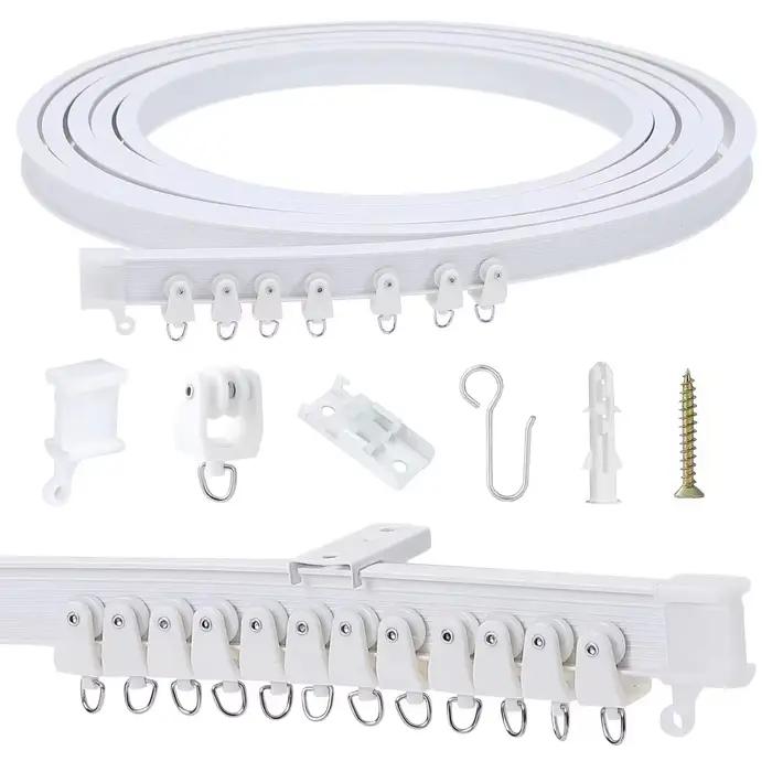 Piste de rideau de plafond pliable, support de plafond, pour rail de rideau avec système de rideau, 