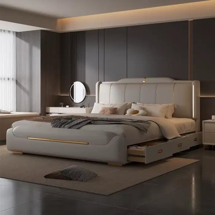 Lit Tendance Ergonomique Minimaliste Universel pour Chambre à Coucher, Idéal pour l'Accueil Individu