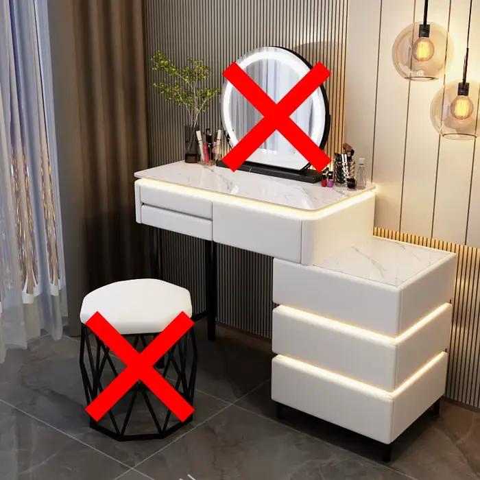 Commode en bois massif chambre principale coiffeuse haut de gamme Simple moderne petit appartement c