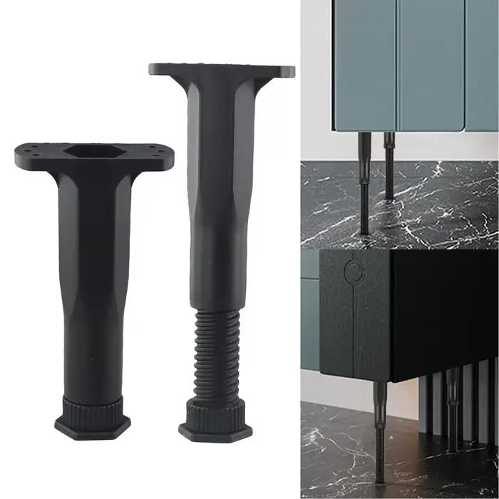 Pieds télescopiques pour meubles, support de meuble en plastique et acier, support réglable en haute