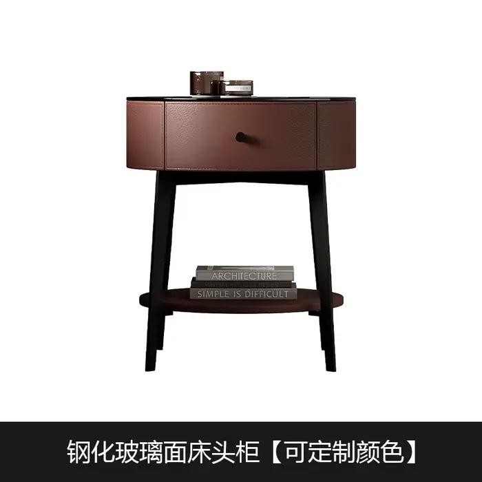 Table de chevet moderne de luxe avec rangement, style nordique, tiroir, pour chambre à coucher