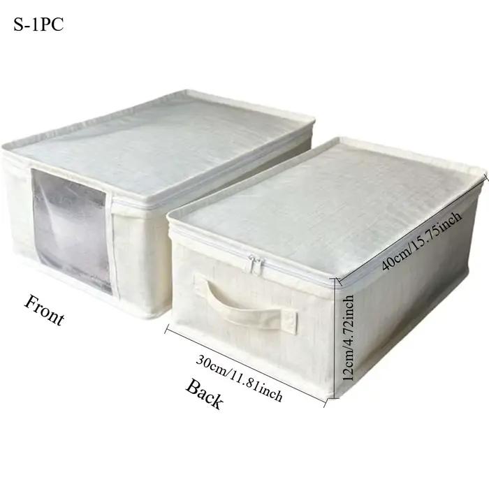 Sac de rangement pliable pour armoire à linge, organiseur de literie avec fenêtre de visualisation p