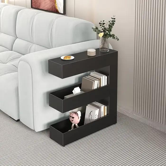 Table basse d'art en fer nordique peu encombrante, espace de meubles de salon, étagère à livres, ran