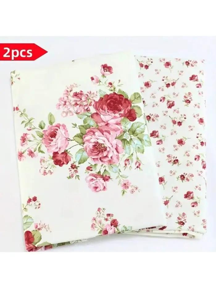 Ensemble de 2 pièces, beaux tissus floraux pour literie, traitement des vêtements, fournitures de br