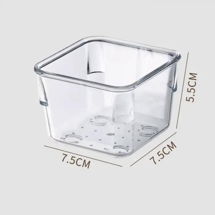 Organisateurs de tiroirs en plastique transparent, séparateurs de bureau, bacs, commode de maison, b