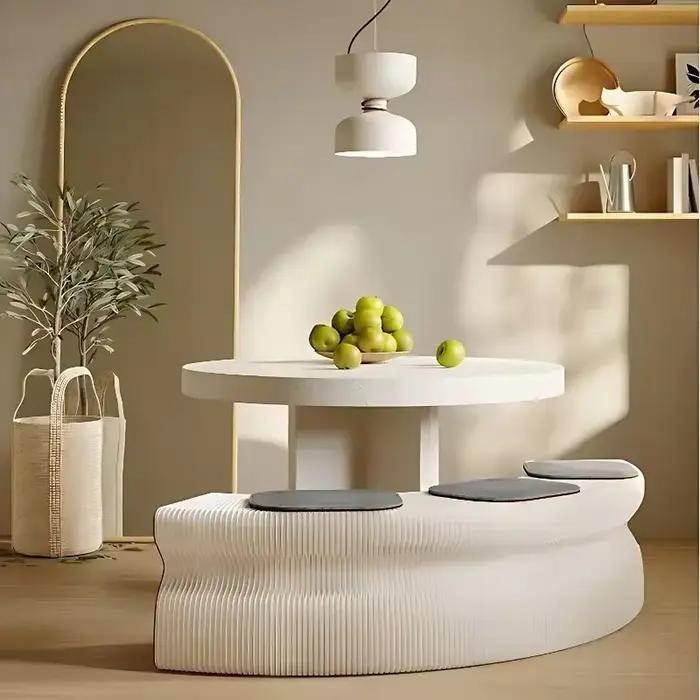 Tabouret pliant escamotable de papier de banc, tabouret paresseux télescopique de sofa, tabouret bas