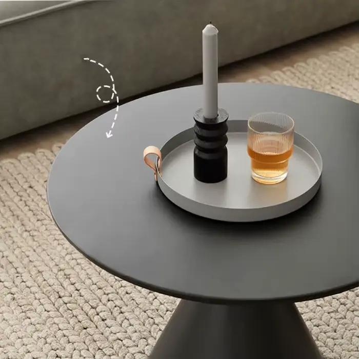 Table basse ronde en métal de luxe, meuble de salon, Table d'appoint de canapé, quelques balcon, Tab