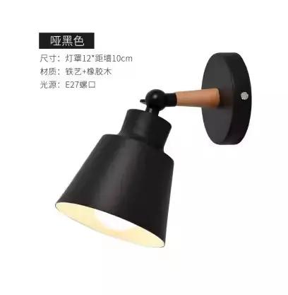 Nordique en bois massif chambre applique moderne minimaliste Macaron mur LED lampe créative salon co