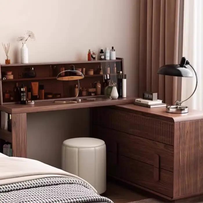 Coiffeuse de chambre moderne et vintage de luxe avec tiroir, sans miroir, pour petite pièce