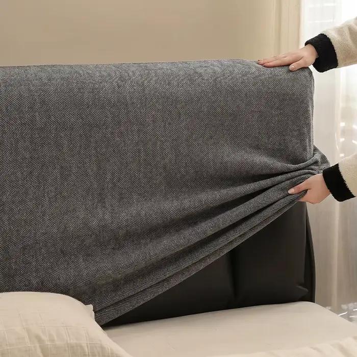 Housse de cadre de lit extensible en chenille, jupe de lit protectrice anti-rayures, anti-griffures 
