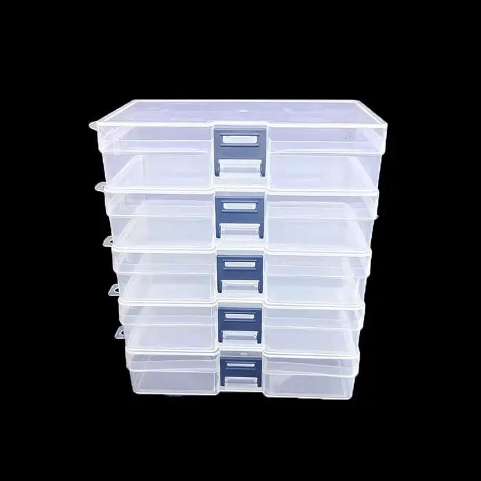 Boîtes de rangement en plastique transparentes 5/10 pour petits objets, jouets, décorations, cartes,