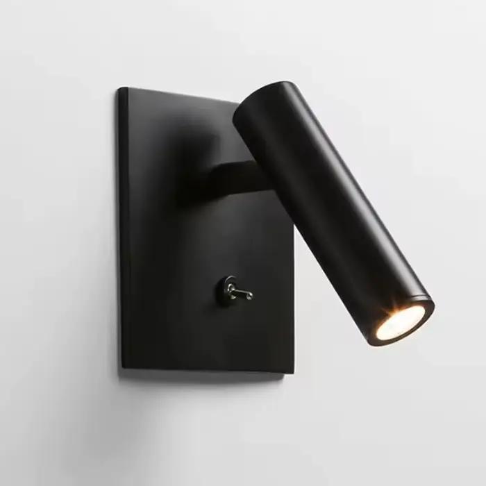 Applique murale de lecture Led intégrée avec interrupteur, applique de tête de lit réglable, lampe d
