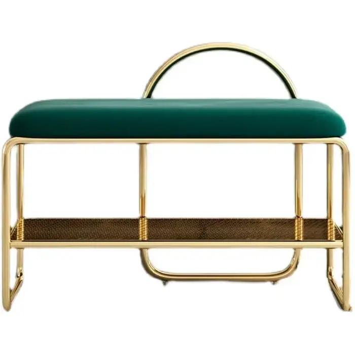 Meuble de salon nordique T1 avec coussin souple, siège à chaussures peu encombrant pour couloir, ban