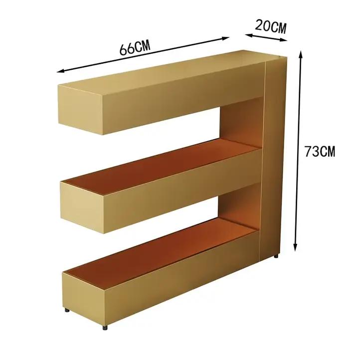 Table basse d'art en fer nordique peu encombrante, espace de meubles de salon, étagère à livres, ran