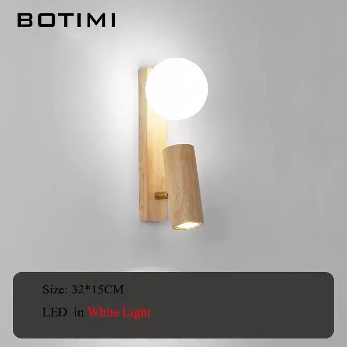 BOTIMI réglable en bois massif chevet applique moderne en bois chambre ajuster Luminaires hôtel lumi