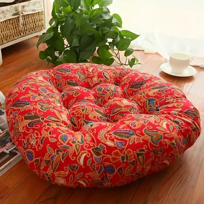 Coussin de sol rond, Tatami épais, tapis de Yoga pour méditation, lavable en Machine, coussin de siè