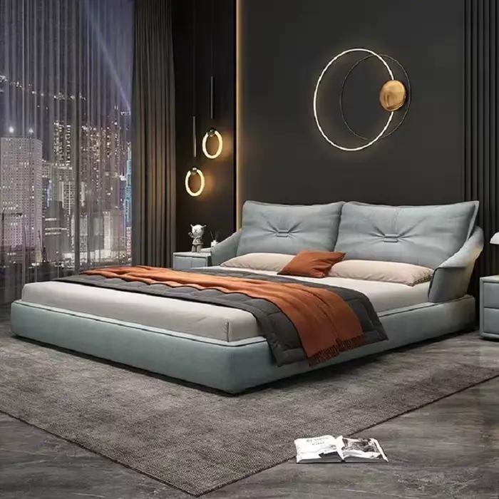 Cadre de lit souple Super King Size, lit d'hôtel de luxe, lits pliables modernes, meubles de chambre