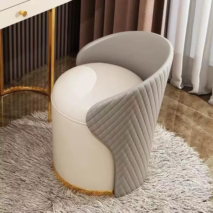 Tabouret de coiffeuse de luxe pour chambre à coucher, chaise de maquillage tendance, chaise de coiff