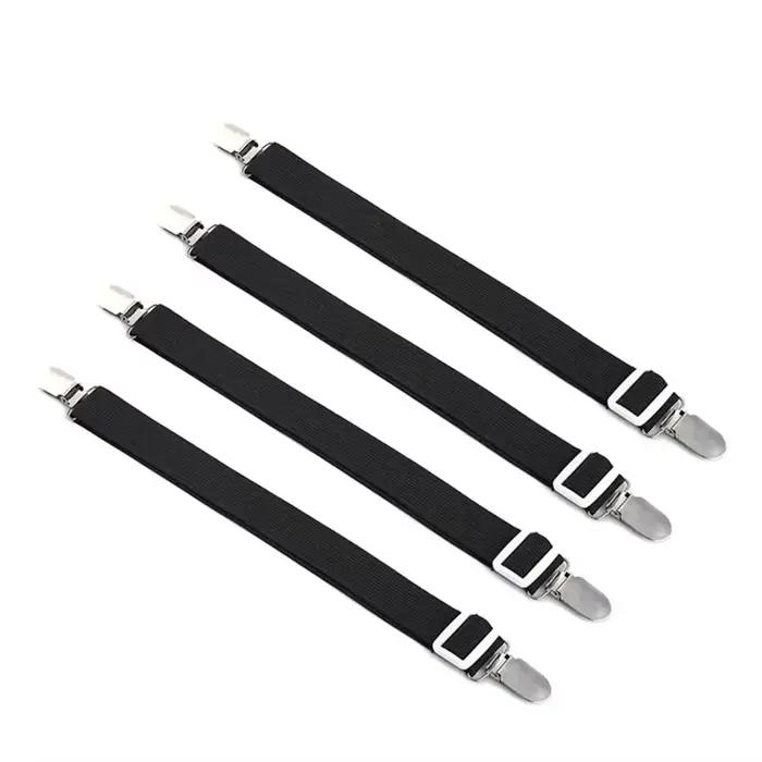 Attaches de drap de lit réglables, 4 pièces, sangles élastiques pour housse de matelas, support d'an