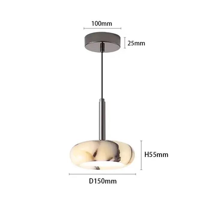 Lampe LED suspendue en marbre, design créatif, luminaire décoratif d'intérieur, idéal pour une chamb
