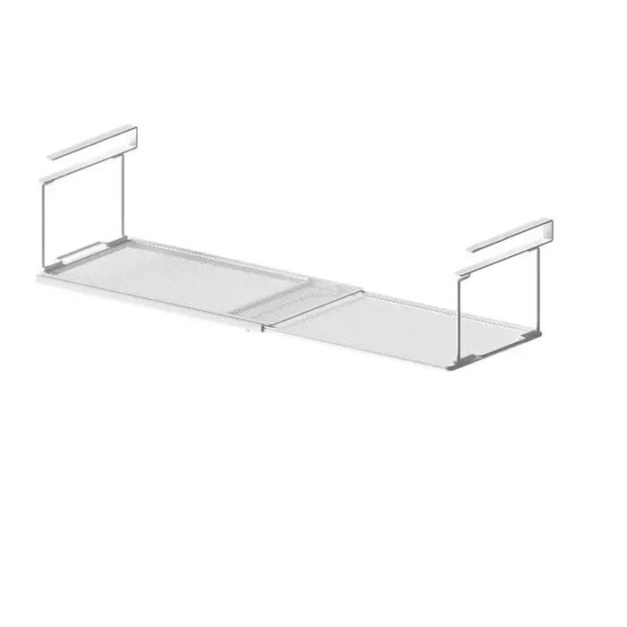 Organisateur d'étagères de placard, panier de rangement extensible, matériau robuste, gain de place,