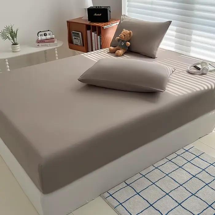 Drap-housse de couleur unie, housse de matelas simple, Double, Queen Size, 90, 120x200, 150x200, 180