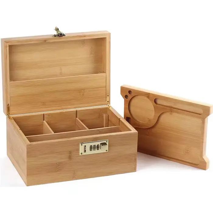 Boîte de rangement en bambou et bois, boîte en bois de bambou et en bois, boîte de rangement en bamb