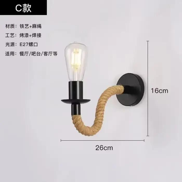 Lampe murale décorative de chevet pour chambre à coucher, style rétro, pour escalier et couloir, en 