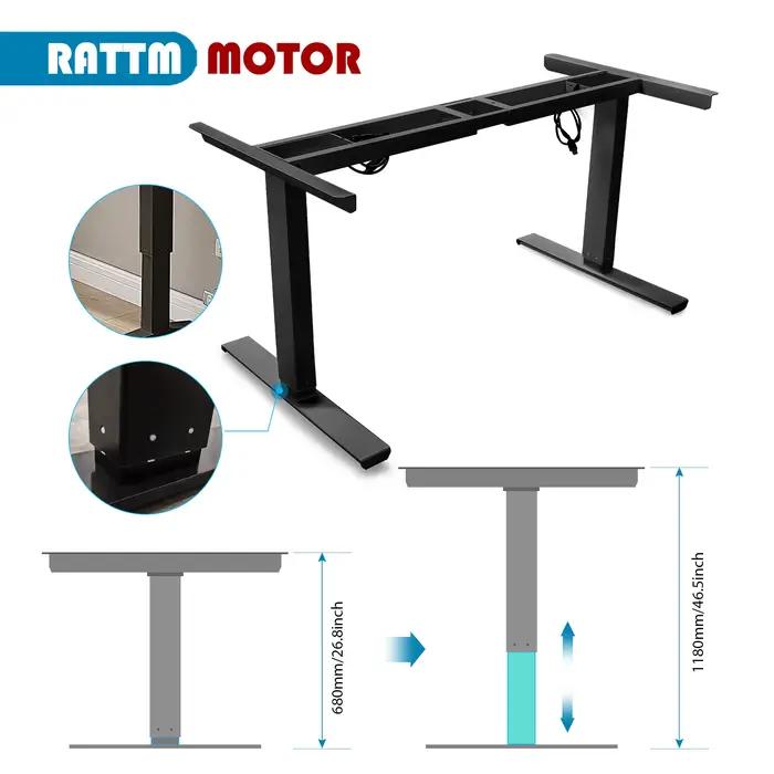 【Stock ue】MOTEUR RADTM Table élévatrice électrique à double moteur de deux pieds réglable en hauteur