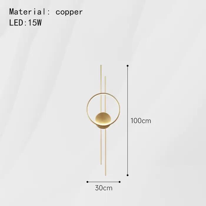 Applique murale LED en cuivre avec variateur de température, disponible en 3 couleurs, éclairage d'a