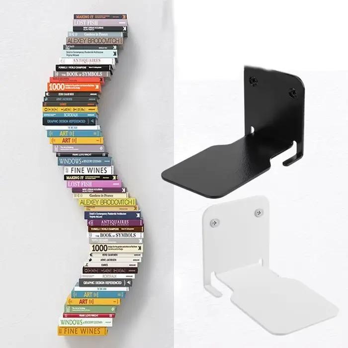 Bibliothèque flottante Invisible, étagère murale pour livres, décoration de la maison, organisateur 