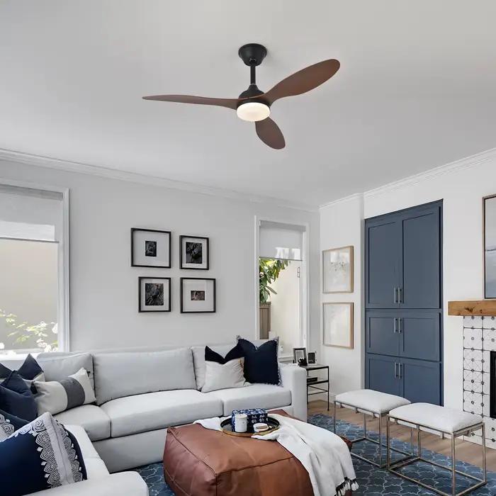 Ventilateur de plafond avec lumière, ventilateur de plafond à profil bas de 25 pouces/42 pouces/52 p